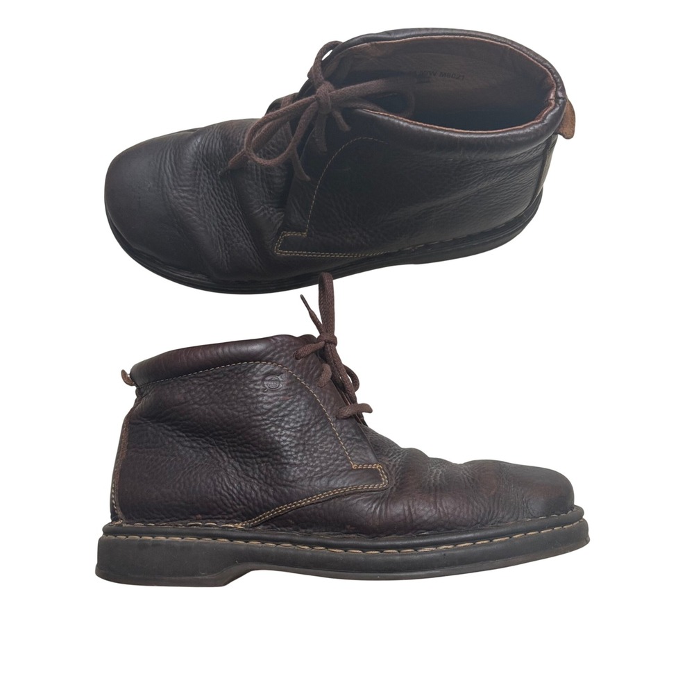 Born Mens Brown Leather Chukka Boots M6021 Handcrafted Desert Boots Size 10/44